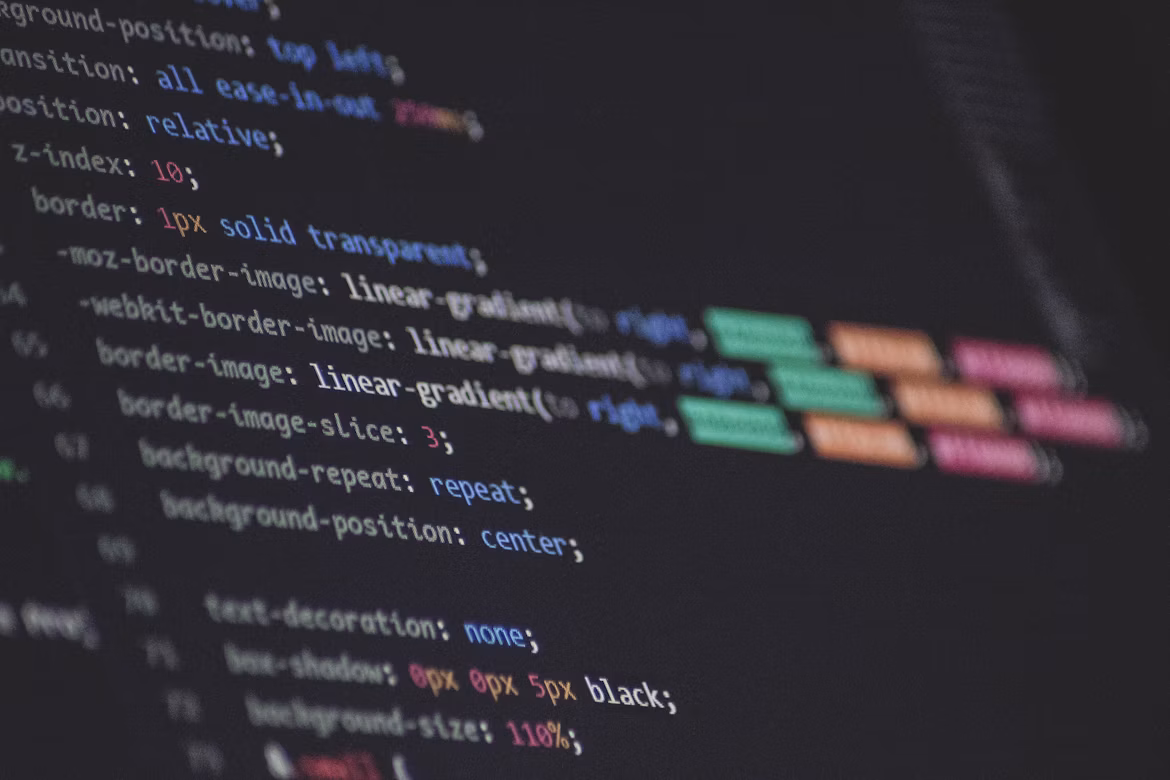 CSS kod na ekranu monitora